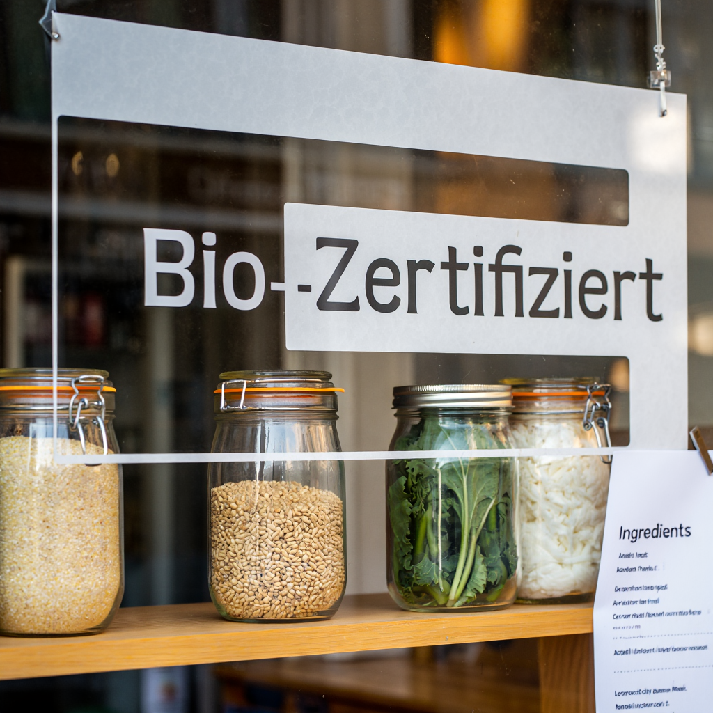 Bio Gastronomie Qualitätsdisplay
